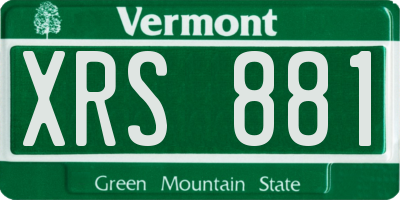 VT license plate XRS881