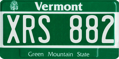 VT license plate XRS882