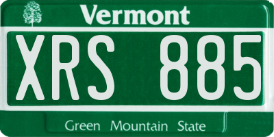 VT license plate XRS885