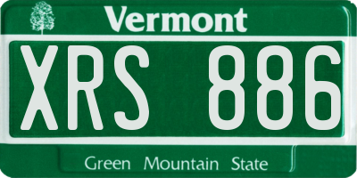 VT license plate XRS886