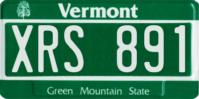 VT license plate XRS891