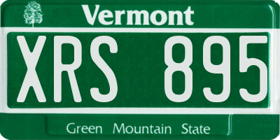 VT license plate XRS895