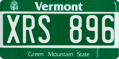 VT license plate XRS896