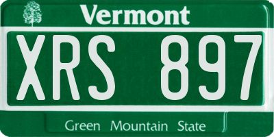 VT license plate XRS897