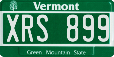 VT license plate XRS899