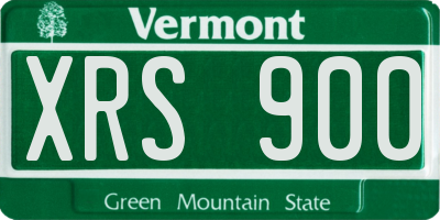 VT license plate XRS900