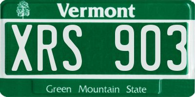 VT license plate XRS903
