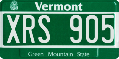 VT license plate XRS905