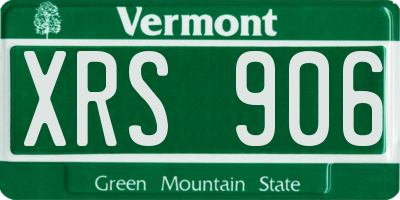 VT license plate XRS906