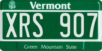 VT license plate XRS907