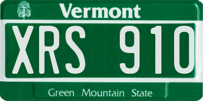 VT license plate XRS910