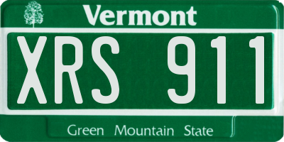 VT license plate XRS911