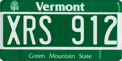 VT license plate XRS912