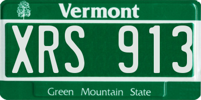 VT license plate XRS913