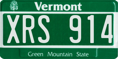 VT license plate XRS914