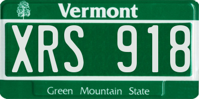 VT license plate XRS918