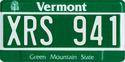VT license plate XRS941