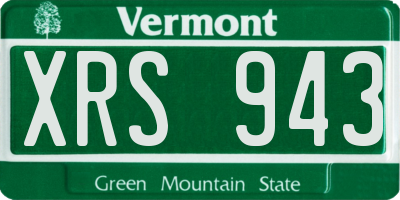 VT license plate XRS943