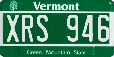VT license plate XRS946