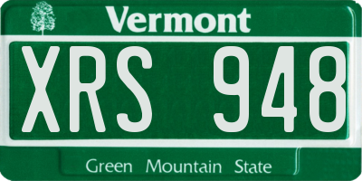 VT license plate XRS948