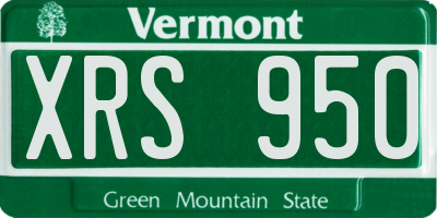 VT license plate XRS950