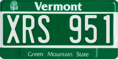 VT license plate XRS951