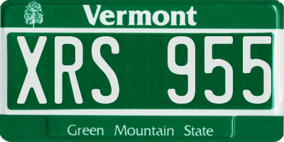 VT license plate XRS955