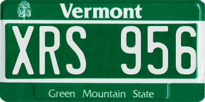 VT license plate XRS956