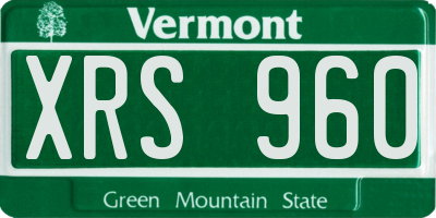VT license plate XRS960