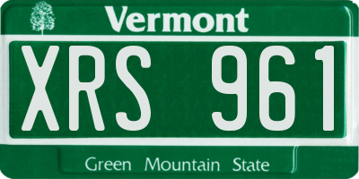 VT license plate XRS961