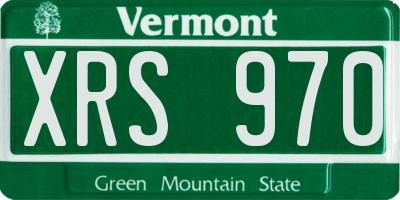 VT license plate XRS970