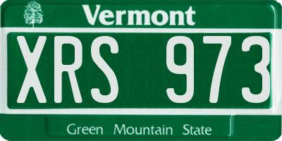 VT license plate XRS973