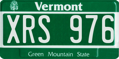 VT license plate XRS976
