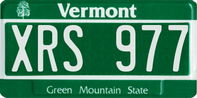 VT license plate XRS977