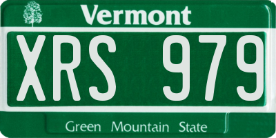 VT license plate XRS979