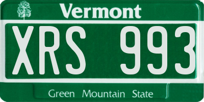 VT license plate XRS993