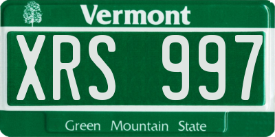 VT license plate XRS997