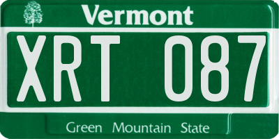 VT license plate XRT087