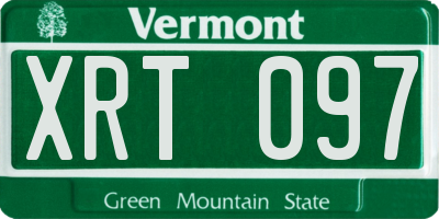 VT license plate XRT097