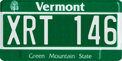 VT license plate XRT146