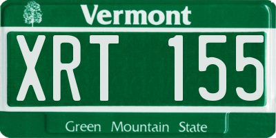 VT license plate XRT155