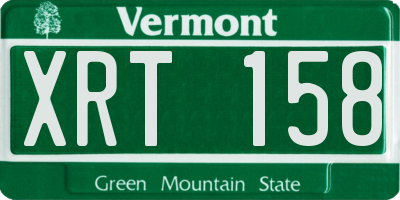 VT license plate XRT158