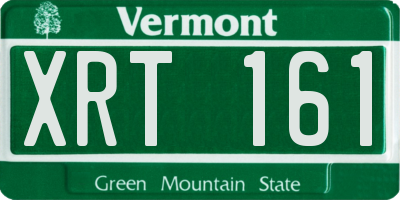 VT license plate XRT161