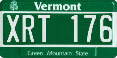 VT license plate XRT176