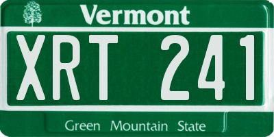 VT license plate XRT241