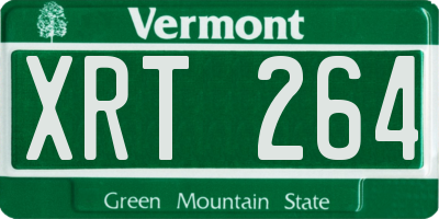 VT license plate XRT264