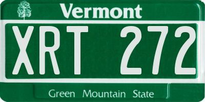 VT license plate XRT272