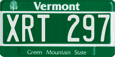 VT license plate XRT297