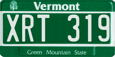 VT license plate XRT319
