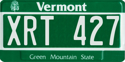 VT license plate XRT427
